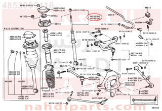 4853059416,ABSORBER ASSY, SHOCK, REAR RH,مساعد خلفى يمين 