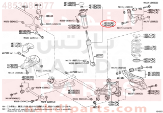 4853080877,ABSORBER ASSY, SHOCK, REAR RH,مساعد خلفى يمين 