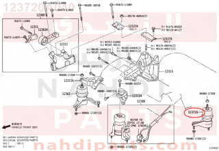 123720A040,INSULATOR, ENGINE MOUNTING, LH(FOR TRANSVERSE ENGINE),كرسي  المحرك 