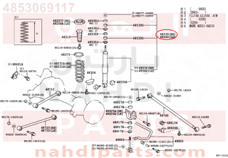 4853069117,ABSORBER ASSY, SHOCK, REAR RH,مساعد خلفي يمين