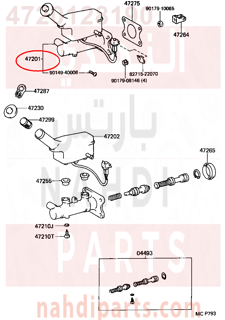 4720128190,CYLINDER SUB-ASSY, BRAKE MASTER,علبه فرامل كامله - سلندر فرامل