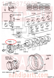 1340875020,PULLEY, CRANKSHAFT,بكرة،