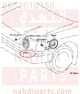 8652016150,HORN ASSY, LOW PITCHED,Hاو N   LOW ضارية