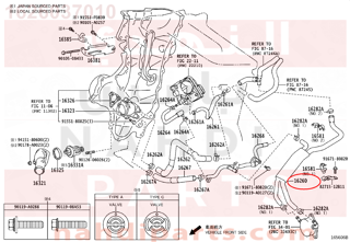 1626037010,HOSE, WATER BY-PASS, NO.5,خرطوم المبرد  الرديتر 