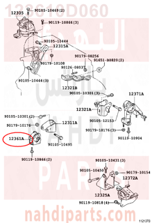 123610D060,INSULATOR, ENGINE MOUNTING, FRONT(FOR TRANSVERSE ENGINE),كرسي مكينة أمامي عند اللديتر