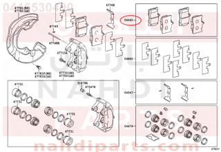 0446530490,PAD KIT, DISC BRAKE, FRONT,قماش فرامل أمامي