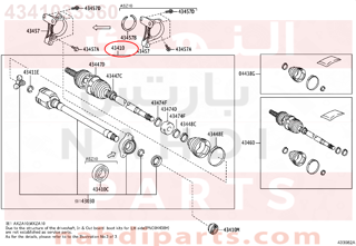 4341033360,SHAFT ASSY, FRONT DRIVE, RH,عكس أمامي يمين كامل 