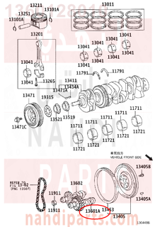 1360128010,BALANCESHAFT SUB-ASSY, NO.1,عمود يمين 