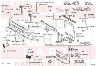 5211526120,SUPPORT, FRONT BUMPER SIDE, RH,قاعدة صدام امامى يمين