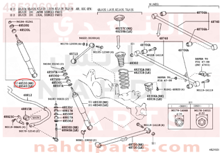 4853069195,ABSORBER ASSY, SHOCK, REAR RH,مساعد خلفى يمين 