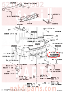 5216130902,PIECE, REAR BUMPER, RH,كلبس 