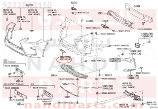 5212848110,COVER, FRONT BUMPER HOLE, LH,غطاء كشاف يسار - بدون فتحة كشاف