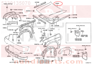 5330135070,HOOD SUB-ASSY,كبوت كامل - بونيت 