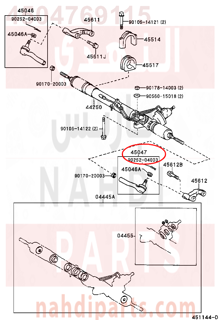 4504769115,END SUB-ASSY, TIE ROD, LH,ذراع دركسون خارجي - يسار