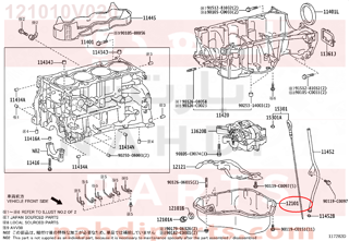 121010V020,PAN SUB-ASSY, OIL,كرتير المكينه العلوي - المنيوم