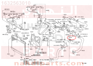 1632563010,GASKET, WATER INLET HOUSING, NO.1,وجه  