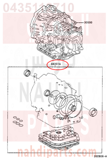 0435112710,GASKET KIT, TRANSAXLE OVERHAUL(ATM),طقم وجه جربكس اتماتيك 