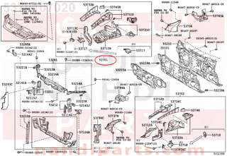 5370107020,APRON SUB-ASSY, FRONT FENDER, RH,رفرف داخلى  يمين 