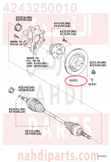 4243250010,DISC, REAR,هوب فرامل خلفي