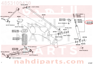 4853109430,ABSORBER ASSY, SHOCK, REAR RH,مساعد خلفي