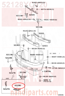 52128YC020,COVER, FRONT BUMPER HOLE, LH,غطاء كشاف يسار - بدون فتحة كشاف