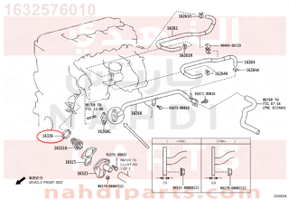 1632576010,GASKET, WATER INLET HOUSING, NO.1,قازقيت بلف حرارة