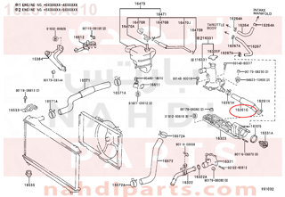 162610A010,HOSE, WATER BY-PASS, NO.1,خرطوم المبرد  الرديتر 