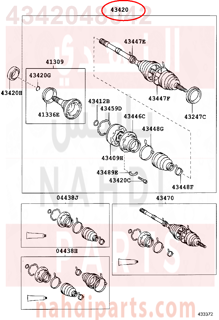 4342048042,SHAFT ASSY, FRONT DRIVE, LH,عكس أمامي يسار كامل