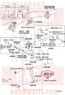 4853169865,ABSORBER ASSY, SHOCK, REAR RH,مساعد خلفي