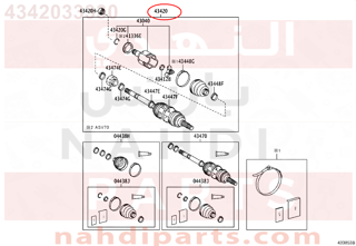 4342033330,SHAFT ASSY, FRONT DRIVE, LH,عكس أمامي يسار كامل