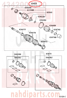 4342006370,SHAFT ASSY, FRONT DRIVE, LH,عكس أمامي يسار كامل