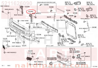 5211626090,SUPPORT, FRONT BUMPER SIDE, LH,قاعدة صدام امامي يسار