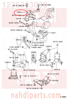 1236303030,INSULATOR, ENGINE MOUNTING, CENTER,كرسي  المحرك 