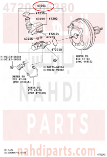 4720106380,CYLINDER SUB-ASSY, BRAKE MASTER,علبه فرامل كامله - سلندر فرامل