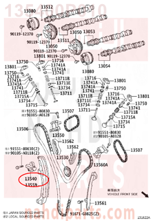 135400P010,TENSIONER ASSY, CHAIN, NO.1,شداد جنزيز مكينه - بلف شداد جنزير