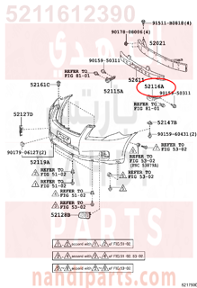 5211612390,SUPPORT, FRONT BUMPER SIDE, LH,قاعدة صدام امامي يسار