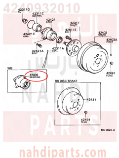 4240932010,BEARING SUB-ASSY, REAR AXLE,رمان بلي