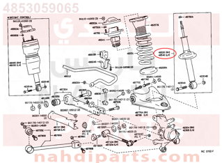 4853059065,ABSORBER ASSY, SHOCK, REAR RH,مساعد خلفى يمين 