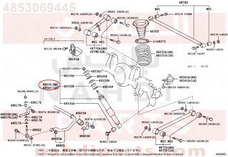 4853069445,ABSORBER ASSY, SHOCK, REAR RH,مساعد خلفى يمين 