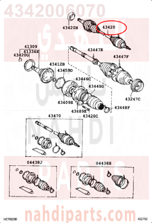 4342006070,SHAFT ASSY, FRONT DRIVE, LH,عكس أمامي يسار كامل