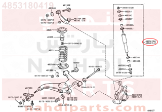 4853180419,ABSORBER ASSY, SHOCK, REAR RH,مساعد خلفى يمين 