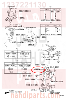 1237221130,INSULATOR, ENGINE MOUNTING, LH(FOR TRANSVERSE ENGINE),كرسي  المحرك 