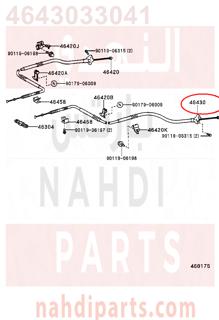 4643033041,CABLE ASSY, PARKING BRAKE, NO.3,كيبل سلك توصيل 