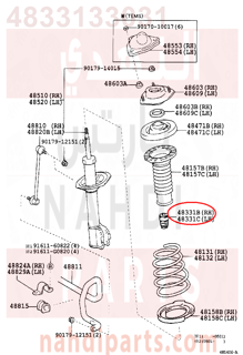 4833133031,BUMPER, FRONT SPRING, RH,ربله عمود مساعد أمامي