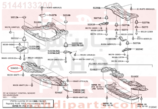 5144133200,COVER, ENGINE UNDER, RH,بطانة تحت الصدام يمين - أمامية