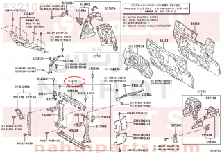 532100D925,SUPPORT ASSY, RADIATOR,دعامة 