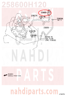 258600H120,VALVE ASSY, VACUUM SWITCHING, NO.1,بلف 