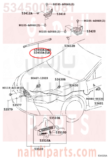 5345006081,SUPPORT ASSY, HOOD, LH,مساعد كبوت 