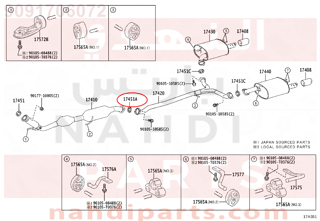 9091706072,GASKET, EXHAUST PIPE, NO.2,وجه  