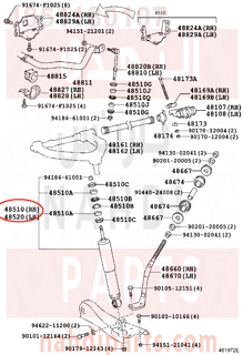 4851180107,ABSORBER ASSY, SHOCK, FRONT RH,مساعد أمامي يمين